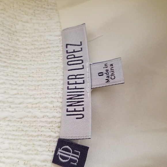 🧚♀️Jennifer Lopez Winter White Gold Stud Skirt - Picture 7 of 8